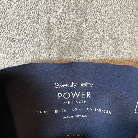 Sweaty Betty Sz 4 Power 7/8 Athletic Leggings Teal and Navy Women's - Picture 5 of 6